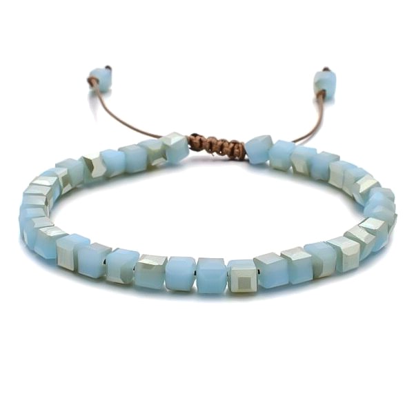 Ice Blue Beaded Crystal Bracelet