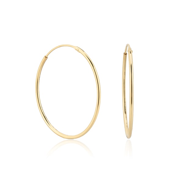 Large thin gold hoop earrings