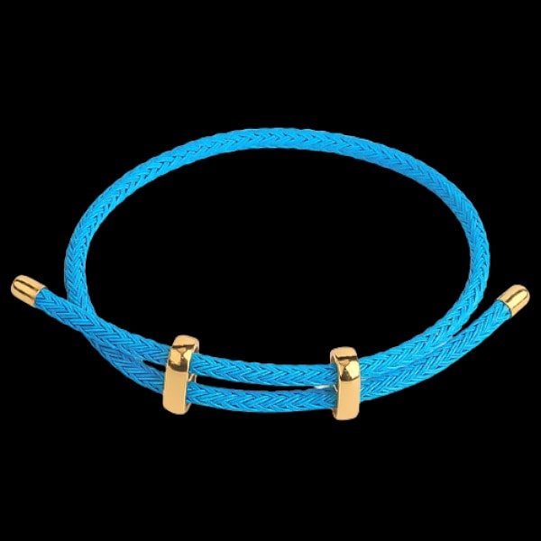 Light blue elegant rope bracelet display