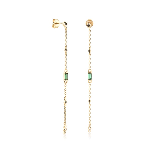 Gold drop chain earrings Clearance