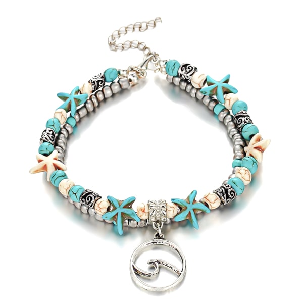 Ocean wave anklet