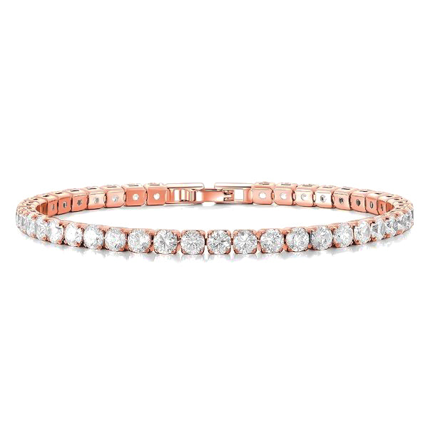 Rose gold cubic zirconia tennis bracelet