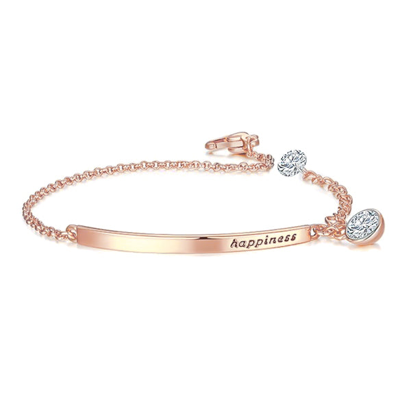 Rose gold happiness bracelet