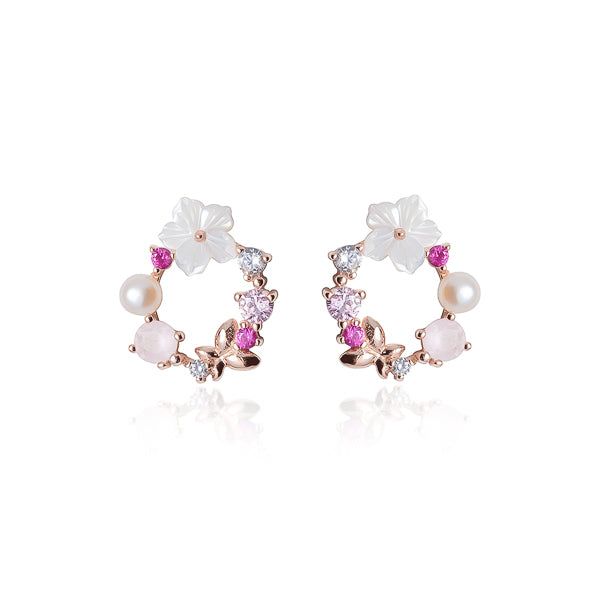 Rose Gold Feminine Essence Earrings Classy Women Collection