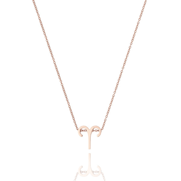 Rose gold Aries necklace