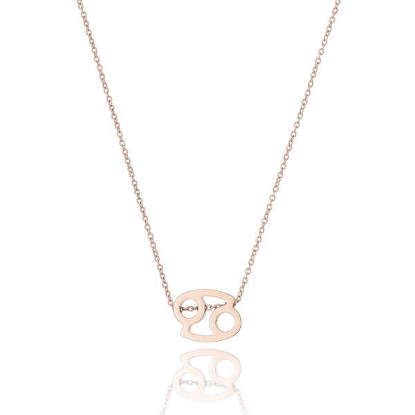 Rose gold Cancer necklace