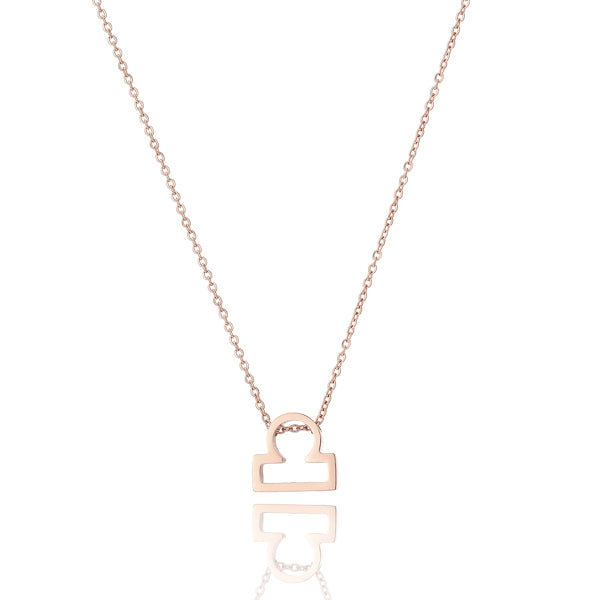 Rose gold Libra necklace