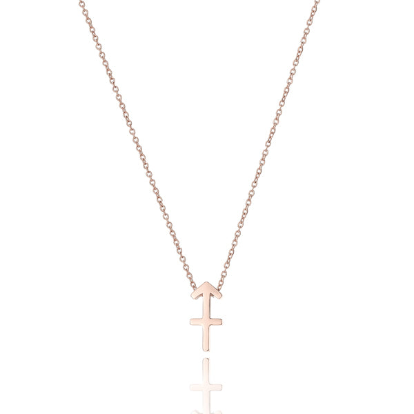 Rose gold Sagittarius necklace