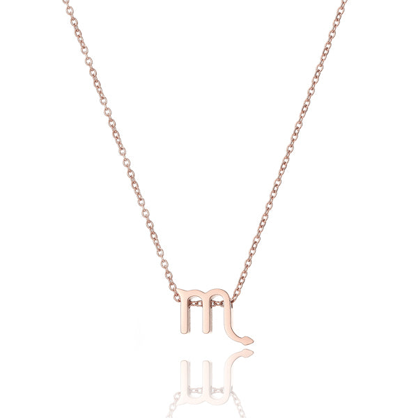 Rose gold Scorpio necklace