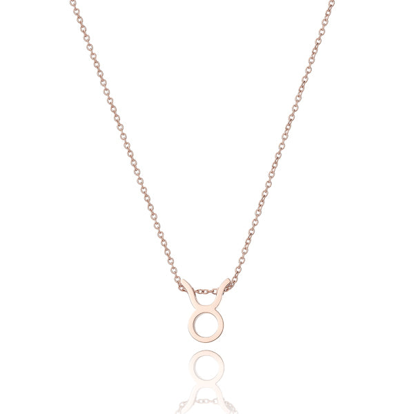 Rose gold Taurus necklace