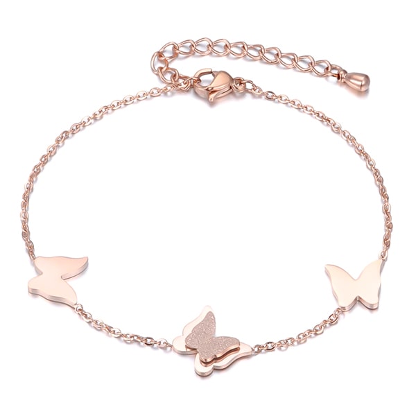 Rose gold butterfly bracelet