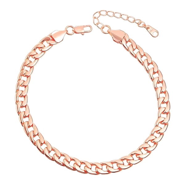 Rose gold Cuban link anklet