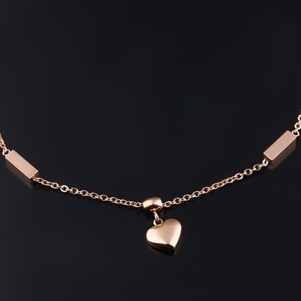 Rose Gold Heart Anklet Classy Women Collection