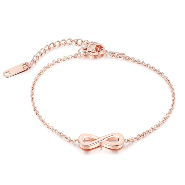 Rose gold infinity bracelet