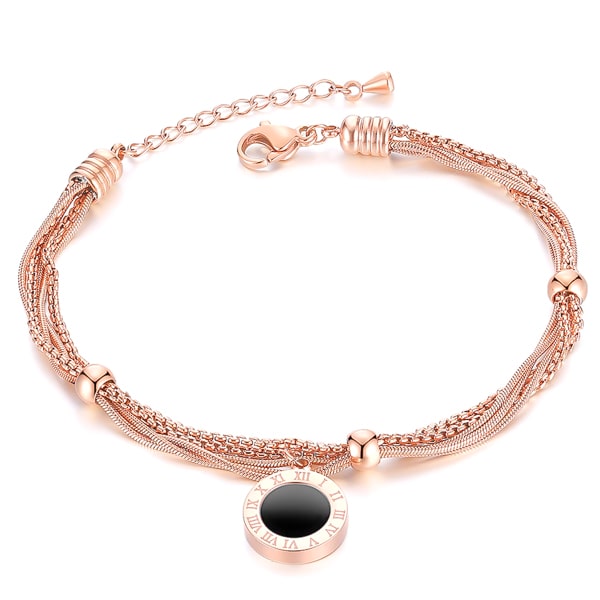 Rose gold Roman multilayer Numeral Bracelet