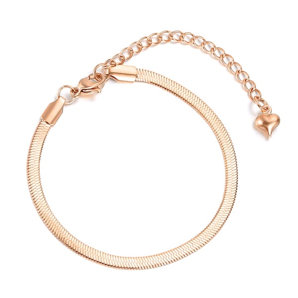 Rose Gold Snake Chain Bracelet Classy Women Collection