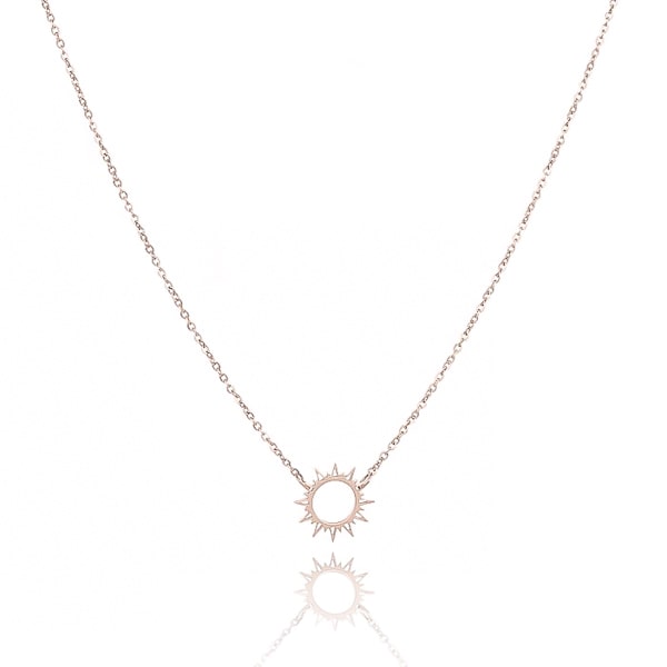 Rose gold sunshine necklace
