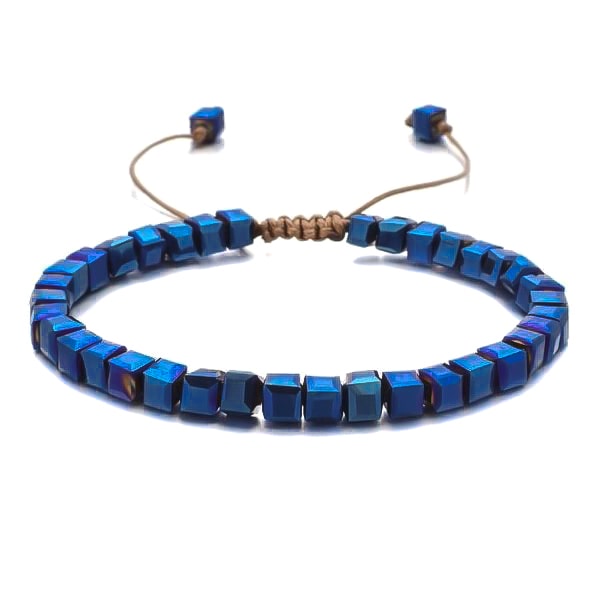 Royal Blue Beaded Crystal Bracelet