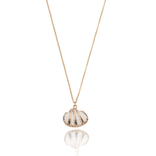 Scallop shell necklace
