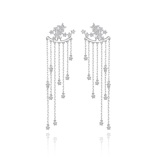 Shooting star chandelier earrings