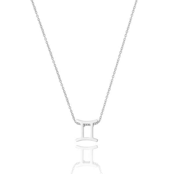 Silver Gemini necklace