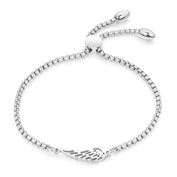 Silver angel wing bracelet