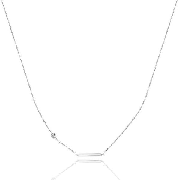 Silver bar necklace