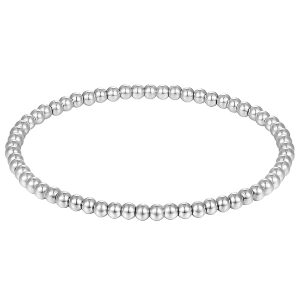 Silver beaded bracelet 4mm