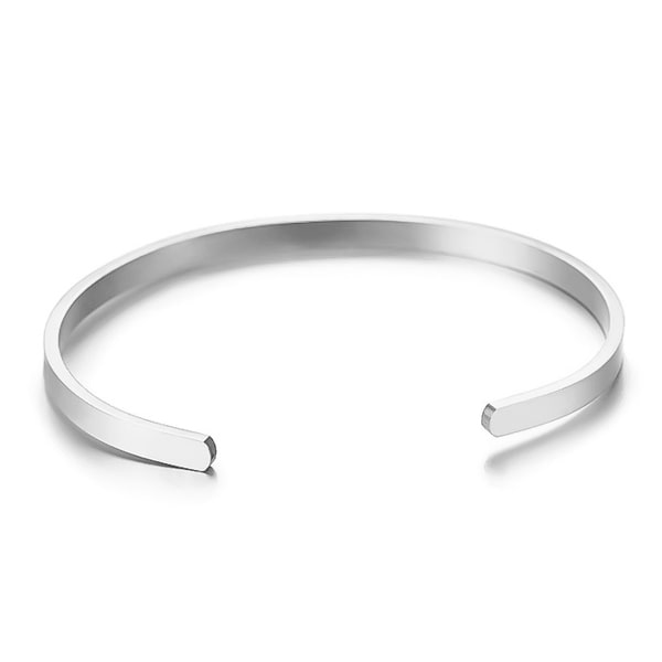 Silver cuff bracelet close up details