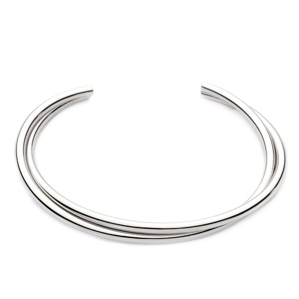 Silver dual cuff bracelet