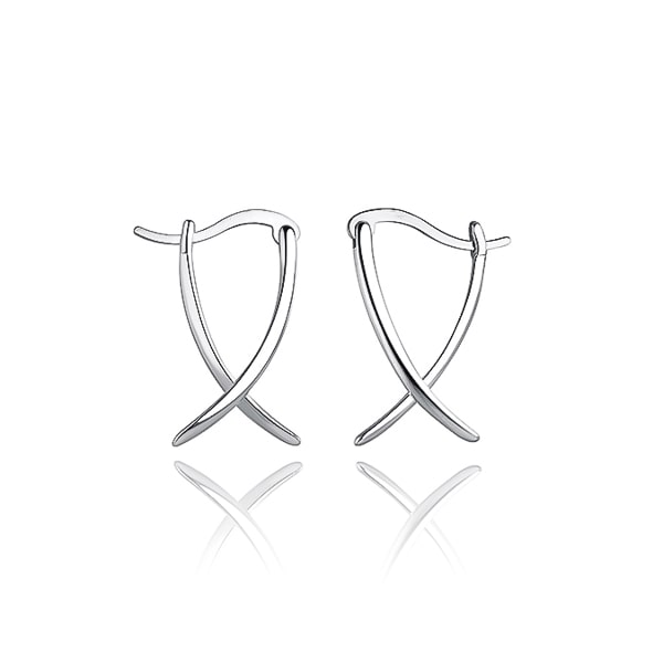 Silver eternal love earrings