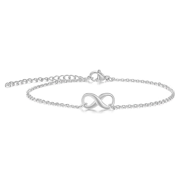 Silver infinity anklet