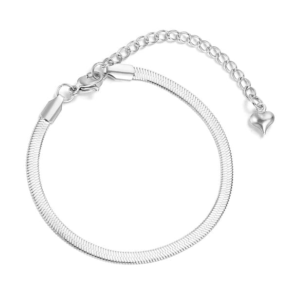 Silver snake chain bracelet