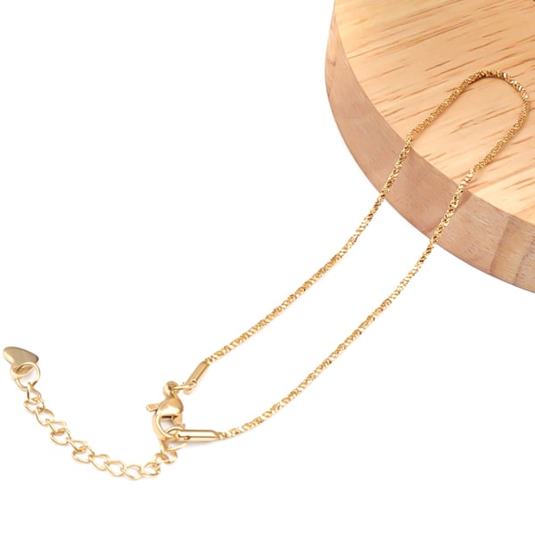 Simple gold chain anklet display
