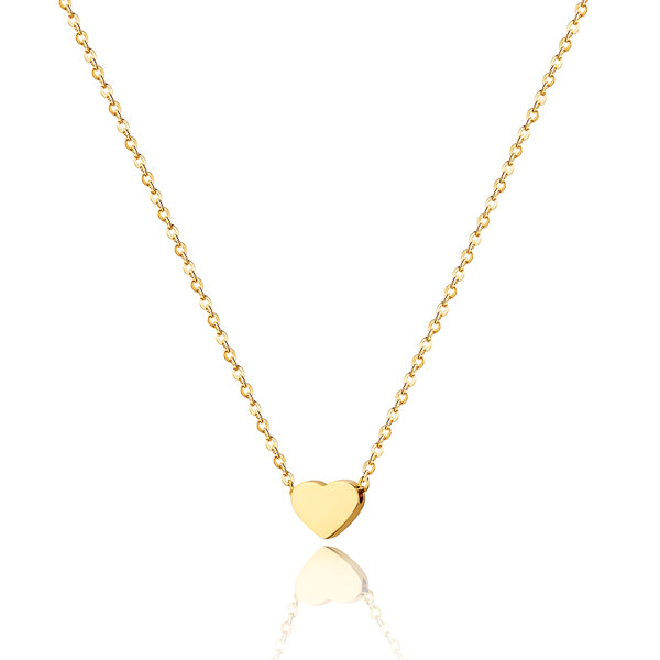 Small gold heart necklace
