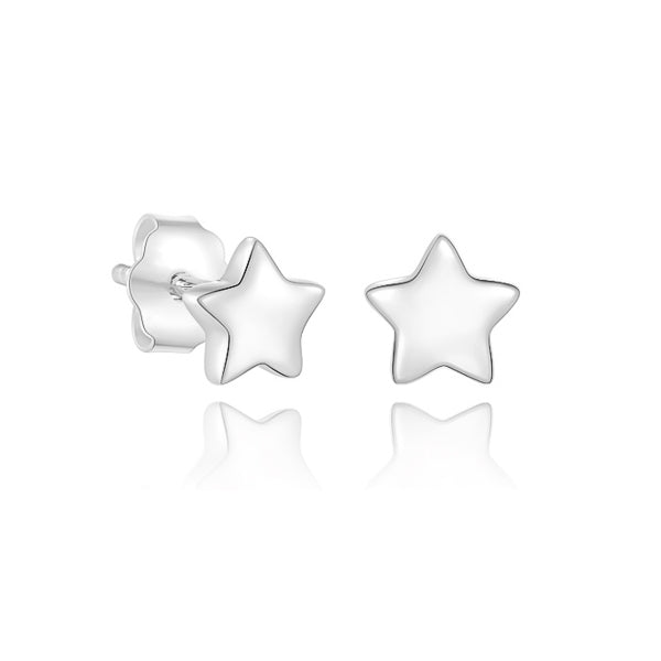 Small silver star stud earrings