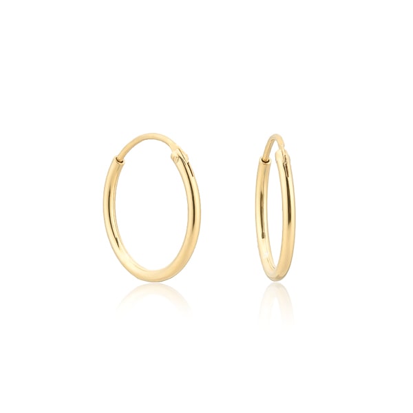 Small thin gold hoop earrings