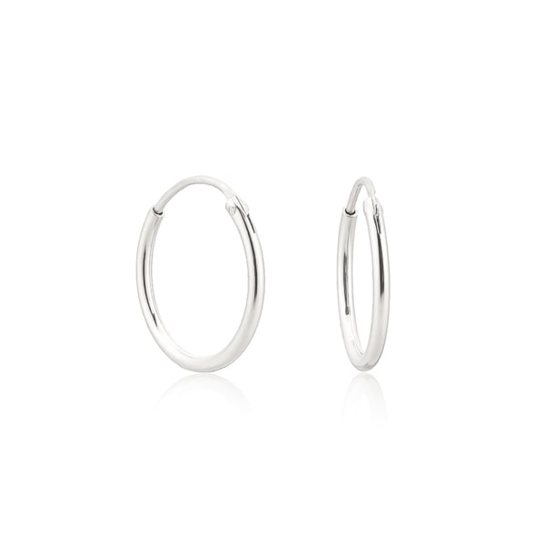 Small thin silver hoop earrings