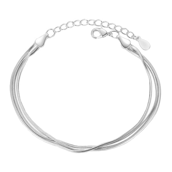 Sterling silver snake chain anklet