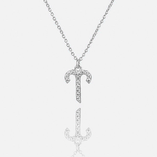 Sterling silver Aries necklace details