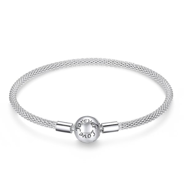 Sterling silver ball clasp bangle bracelet