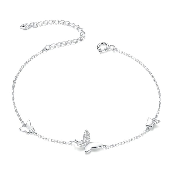 Sterling silver butterfly bracelet