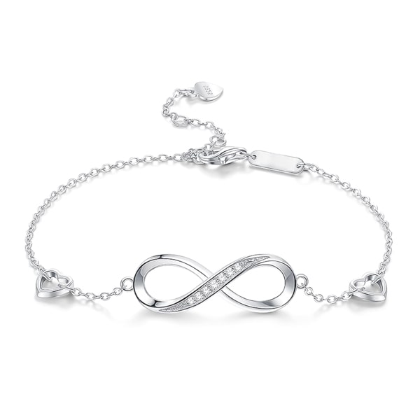 Sterling silver infinity bracelet