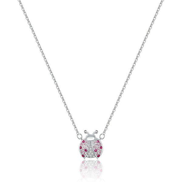 Sterling silver ladybug necklace