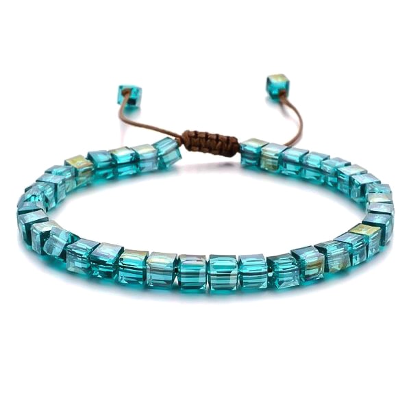 Turquoise Ocean Beaded Crystal Bracelet