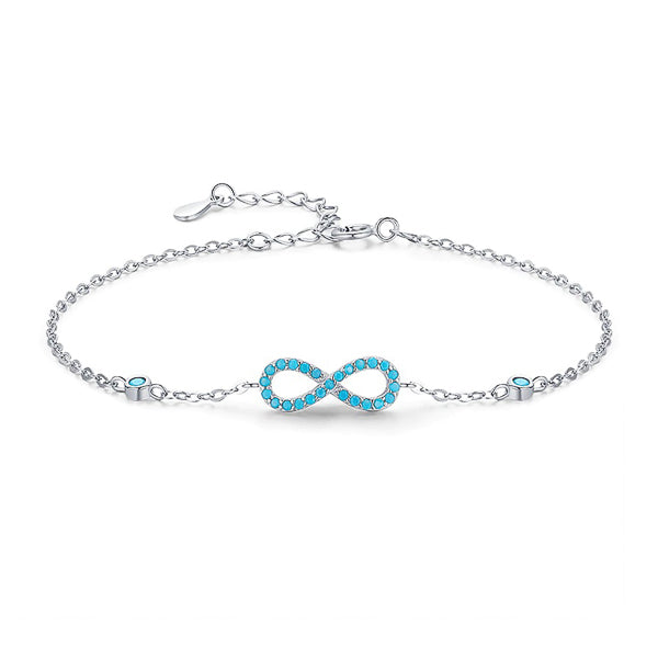 Turquoise infinity bracelet