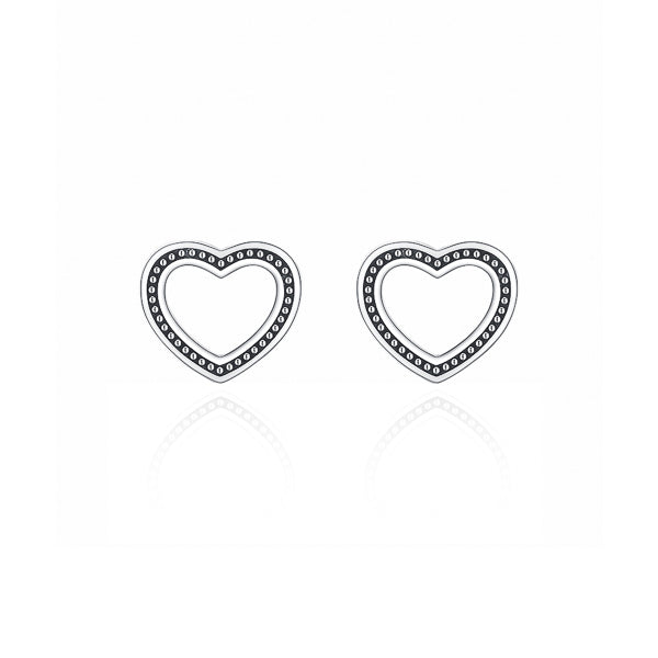 Vintage heart stud earrings