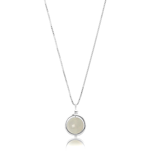 White moonstone pendant necklace