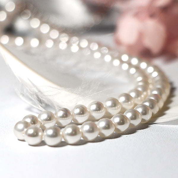 White 4mm pearl choker necklace