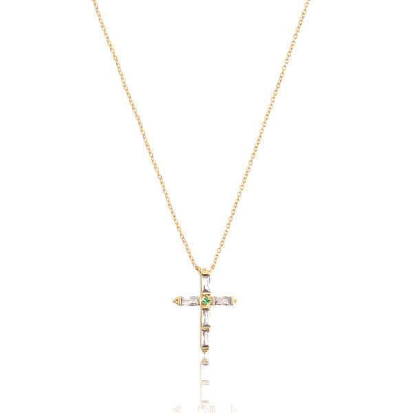 Crystal Cross Necklace- Waterproof main image 0